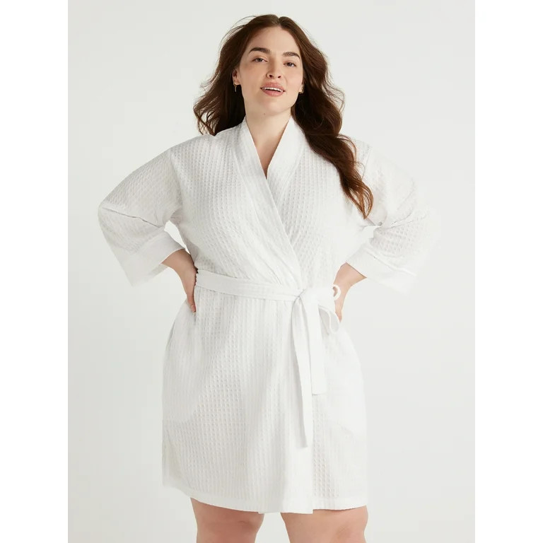 Joyspun Women’s Waffle Kimono Robe, Sizes S to 3X | Walmart (US)