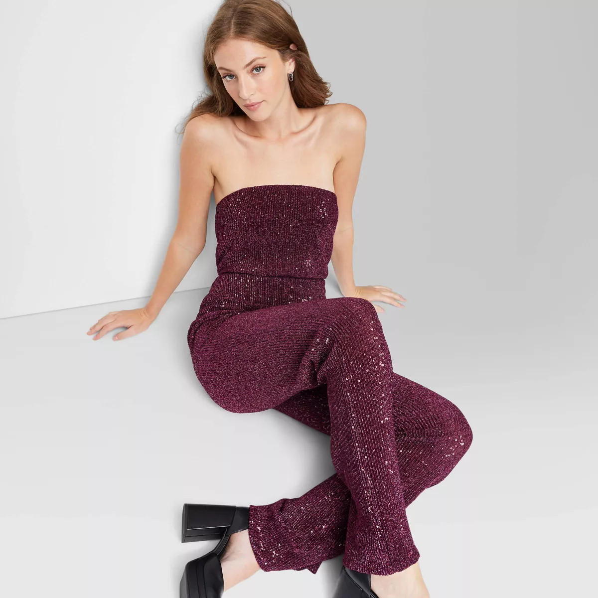 Women's Tube Sequin Mesh Jumpsuit - Wild Fable™ | Target