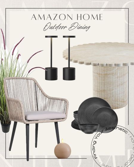 Outdoor dining finds from Amazon Home ...enjoy your summer evenings al fresco. 

Modern outdoor pedestal table // round patio dining table // affordable patio chairs // modern outdoor dishes // LED table lights // chargeable LED lights // faux grasses 

#LTKHome #LTKSeasonal #LTKSaleAlert