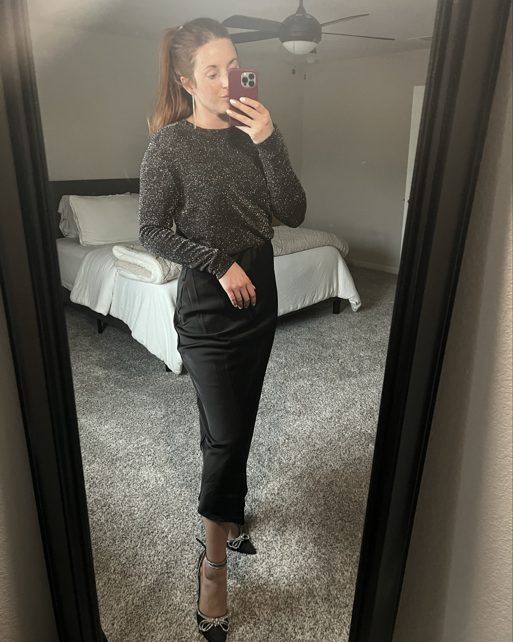 My realistic holiday outfit inspo! I wear these bow heels every year and get so many compliments - they are a MUST HAVE. 🌲✨🪩

#LTKFindsUnder100 #LTKSeasonal #LTKHoliday