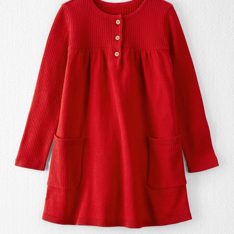 Toddler Organic Cotton Ribbed Sweater Knit Dress | Carter's
