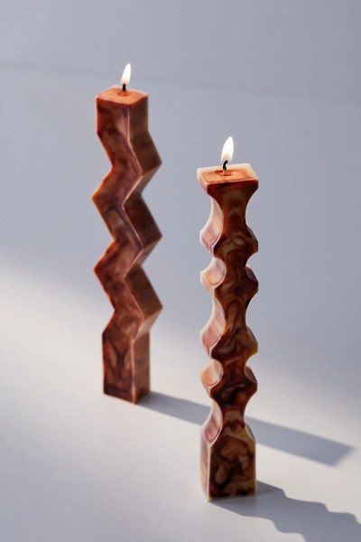 Yui Brooklyn Squiggle Shaped Taper Candle | Urban Outfitters (US and RoW)