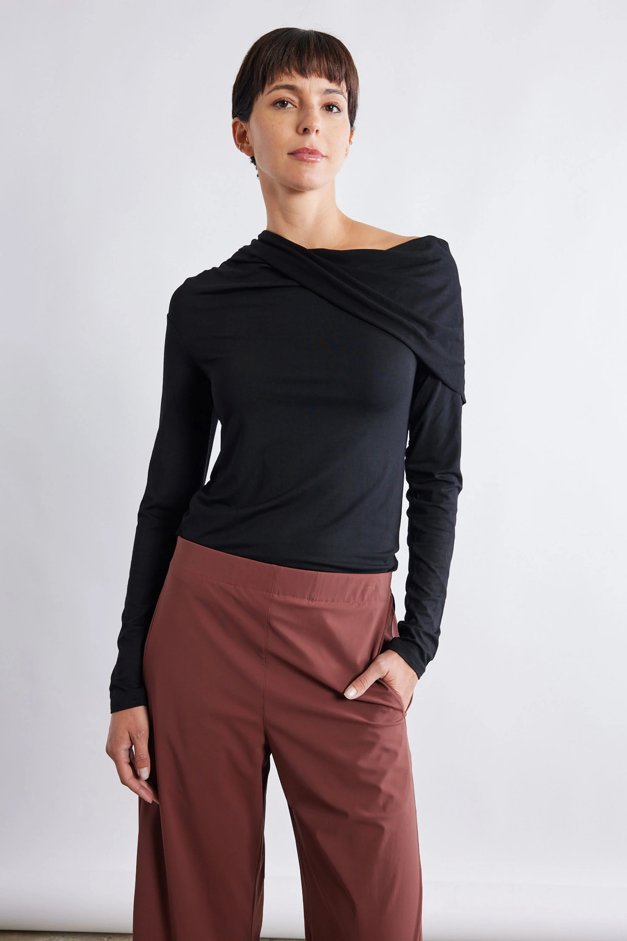 Iconic Off The Shoulder Long Sleeve Top | Ruti