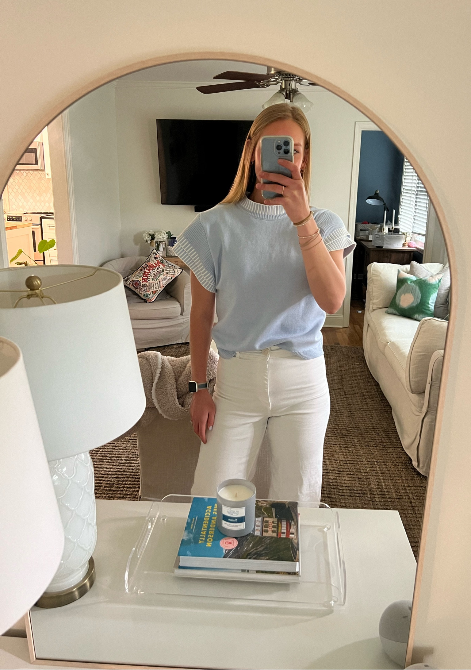 The cutest ruffle sleeve knit top for work!! I got a size large :) 

#LTKworkwear #LTKFind #LTKunder50