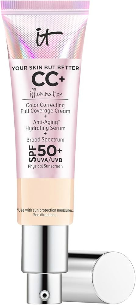 IT Cosmetics CC+ Cream Illumination - Radiant Full Coverage Foundation With SPF 50+, Color Correc... | Amazon (US)