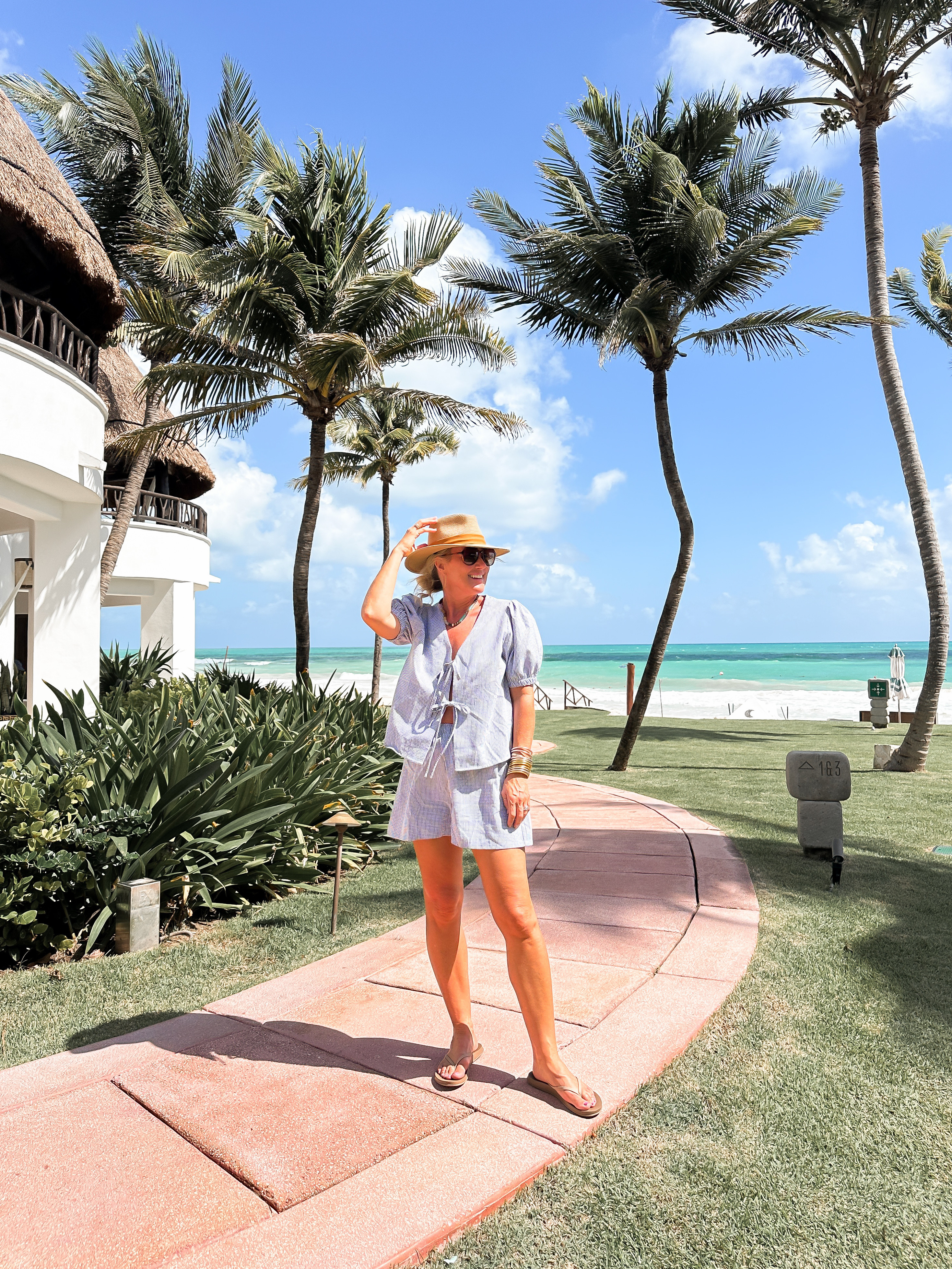 Cute set with tie fronts & pull-on shorts. Crisp, but soft, material 

#LTKOver40