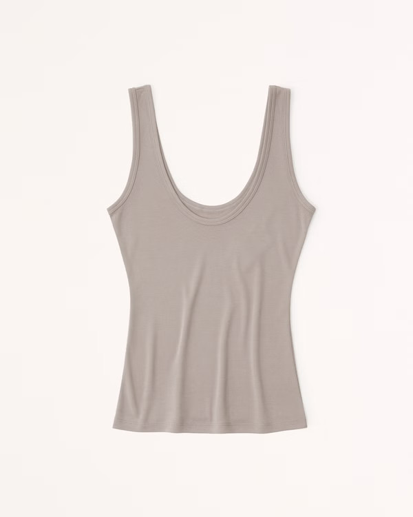 Sandwash Rib Tuckable Scoopneck Tank | Abercrombie & Fitch (US)