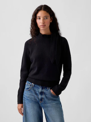 CashSoft Tie-Neck Sweater | Gap (US)