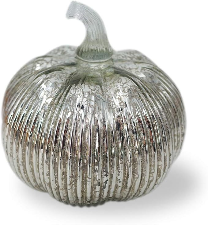 Hvfun Mercury Glass Light up Pumpkin with Timer- Fall Decoration for Home-Halloween Pumpkin Decor... | Amazon (US)