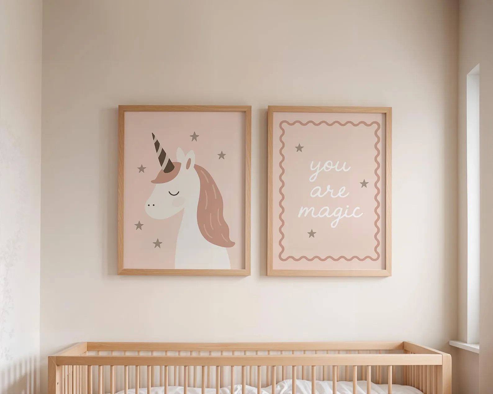 You Are Magic Print, Pink Kids Wall Art, Inspirational Quote Poster, Nursery Room Decor, Whimsica... | Etsy (Global)