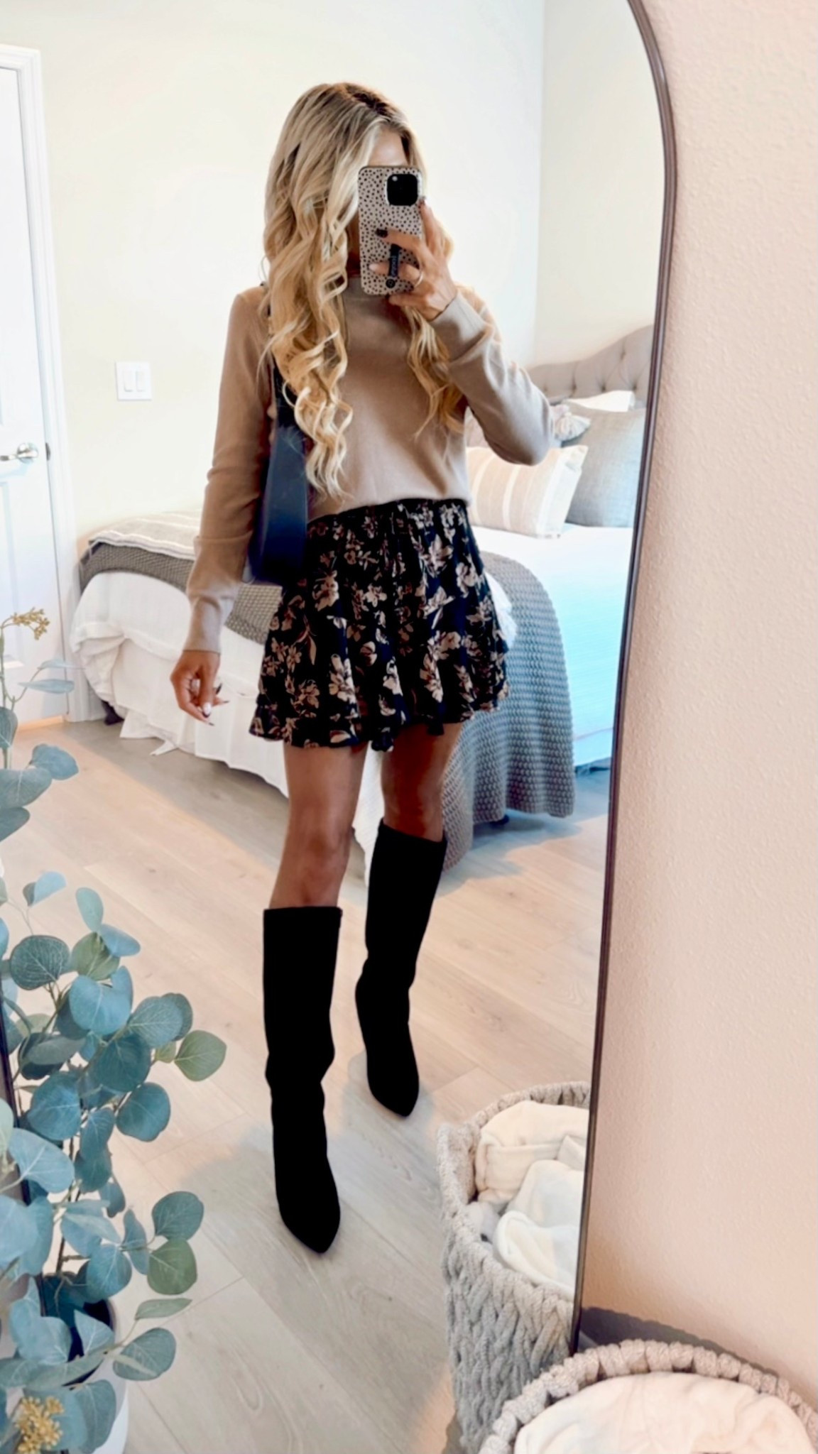 Thanksgiving outfit or fall outfit styled with a flowy floral skort, knee-high black suede boots, + a lightweight neutral sweater.

Fall sweater, fall boots, black boots, knee-high boots, fall skirt, fall family photos outfit 

#LTKStyleTip #LTKSeasonal #LTKFindsUnder50