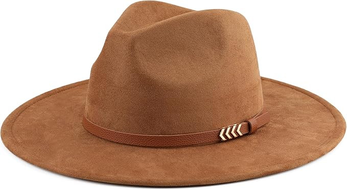 Wide Brim Fedora Hat for Men Women Big Rancher Felt Hat | Amazon (US)