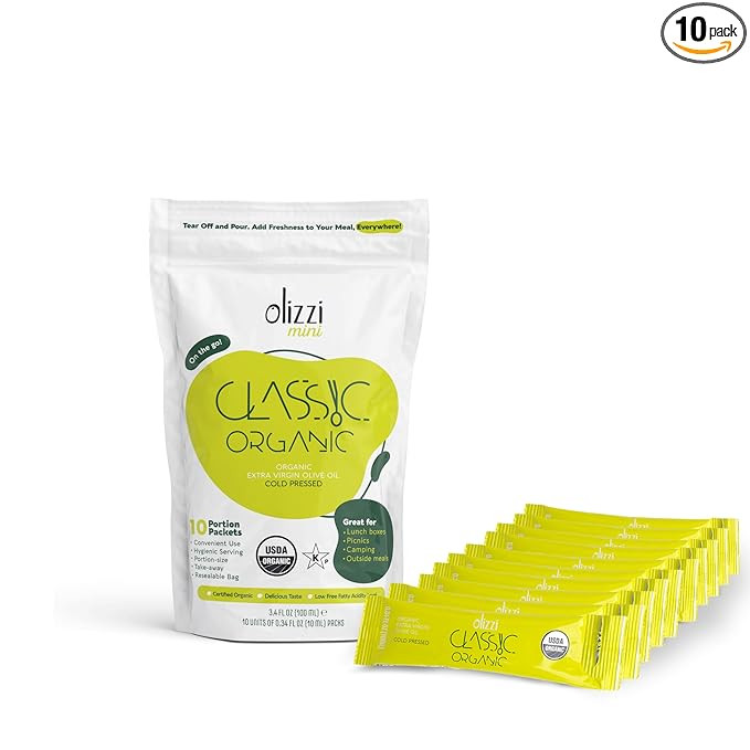 Olive Oil Packets - Olizzi Classic Organic Extra Virgin, New Harvest, Award Winning, Cold Pressed... | Amazon (US)