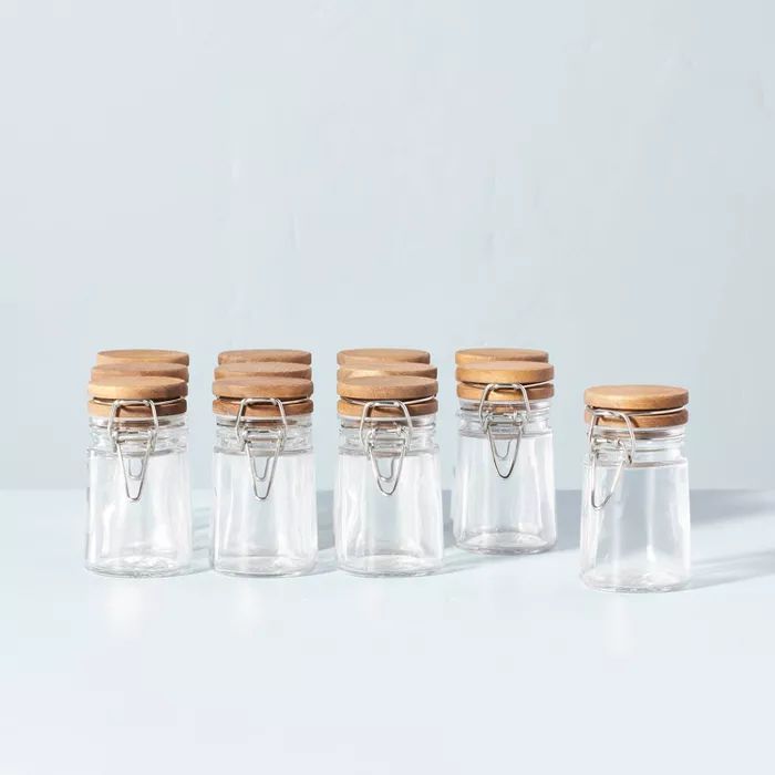 Glass & Wood Clamp Spice Jar Set - Hearth & Hand™ with Magnolia | Target