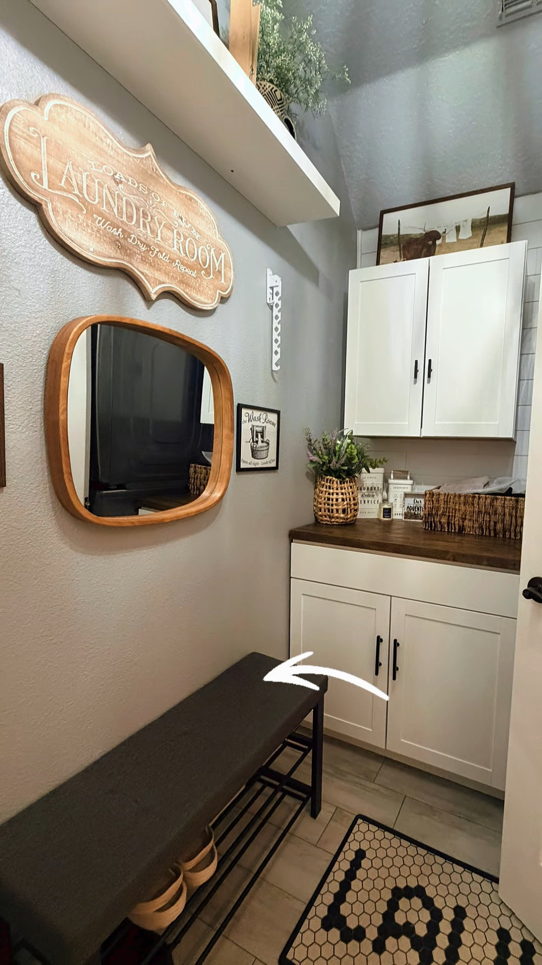 Making my home work for me is always the goal 🙌🏽

This space is a pass-through to my garage, so I added a shoe bench to keep things functional, organized, and easy for everyday life 👟✨

Small change, BIG difference!

🔗 Linked below

#HomeOrganization #LaundryRoomRefresh #FunctionalLiving #HomeHacks #EntrywayInspo #LaundryRoomDesign #OrganizedHome #EverydayLiving #HomeInspo 

#LTKHome
