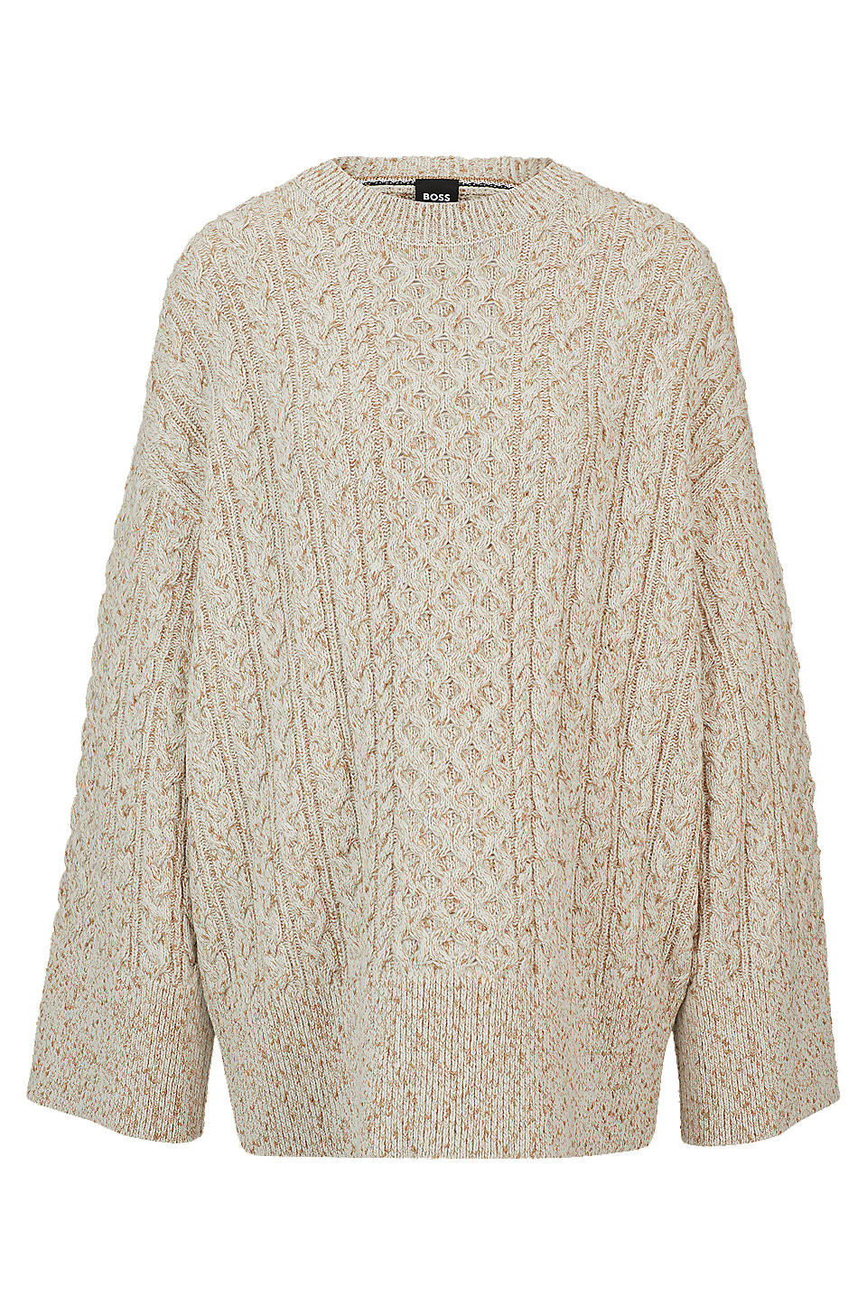 Wool-blend sweater with cable-knit structure | Hugo Boss (US)