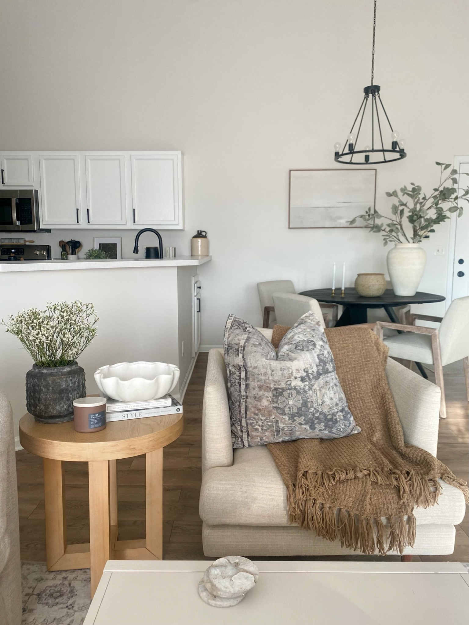 Loving the warmth our new side table brings to the space and have been loving this view!🤎

#LTKsalealert #LTKunder100 #LTKhome