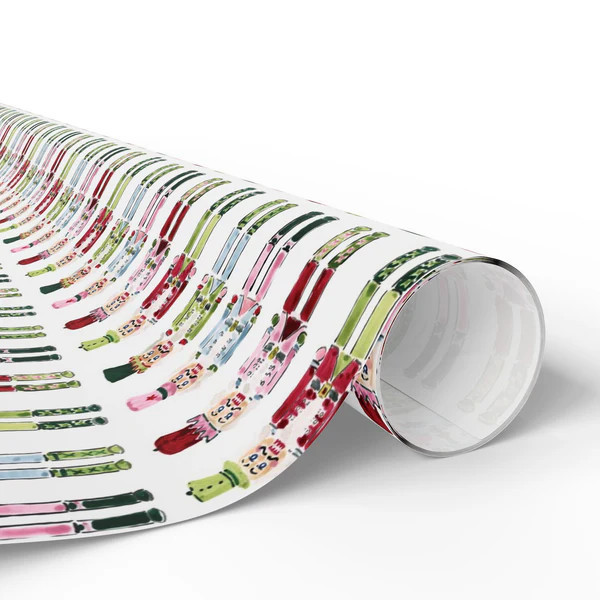 Holiday Nutcrackers Gift Wrap | Evelyn Henson
