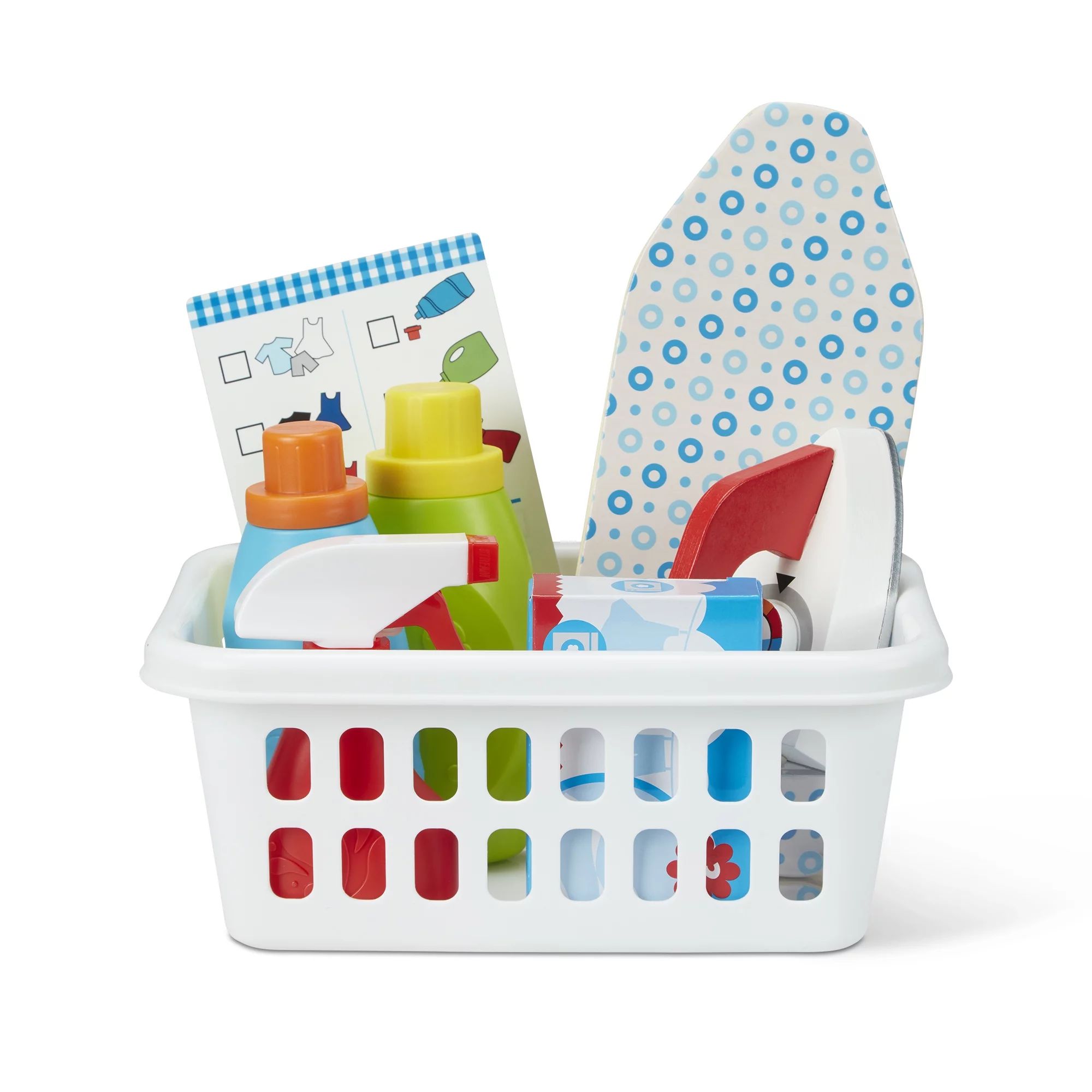 Melissa & Doug Laundry Basket Play Set With Wooden Iron, Ironing Board, and Accessories (14 Pcs) ... | Walmart (US)