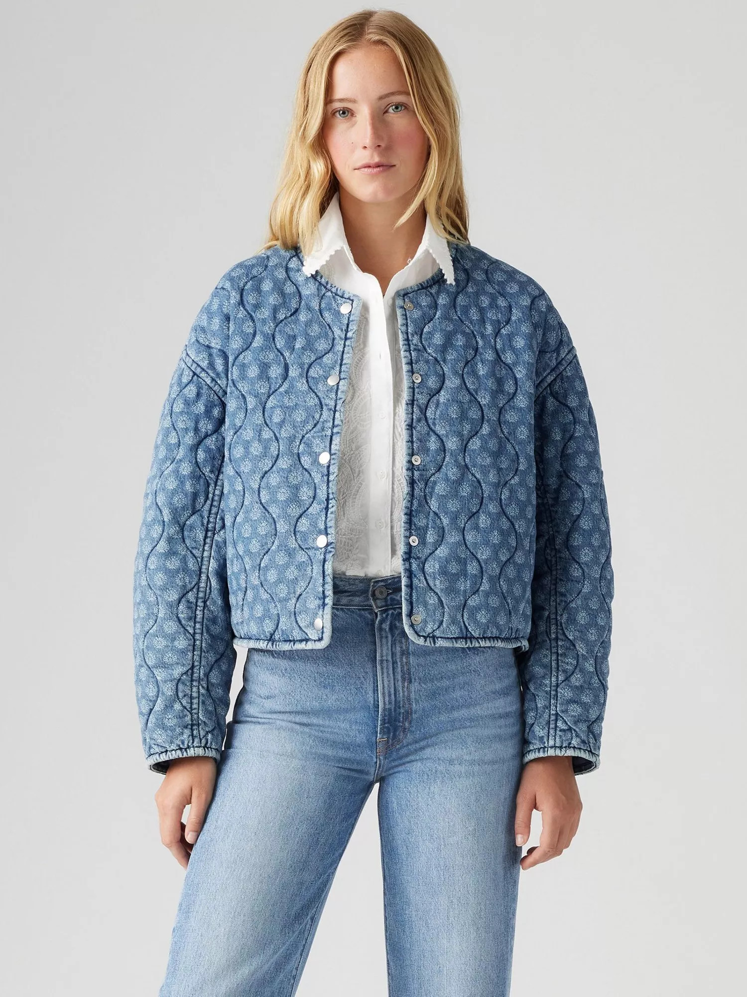 Levi'sRumer Quilted Liner Jacket, Blue | John Lewis (UK)