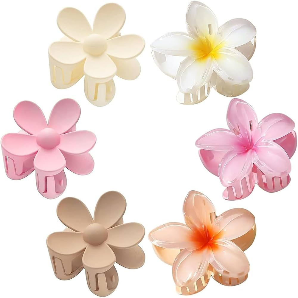 6 Stück Haarklammer Blume, Flower Hair Clip, Hawaii Blumenhaarklammer, Egg Flower Hair Claw Clip... | Amazon (DE)