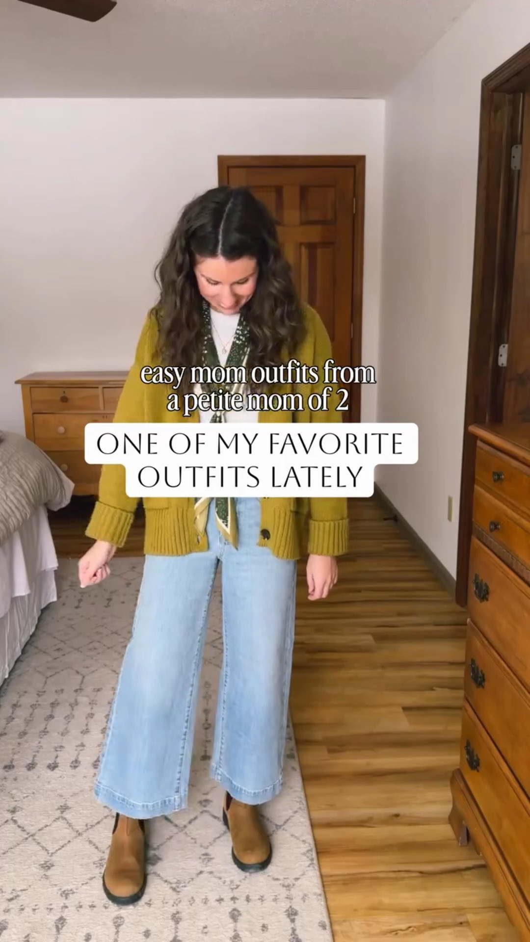 Green is always a good idea for spring! I matched my new favorite scarf to my cardigan for a cute spring look🪴
I also really love light wash denim for the warmer season and this wide leg pair is adorable (they also come in lengths!)👖
I’m still wearing boots (we still have snow 🙄) but this would look equally as cute with clogs, flats, or sandals!

Wearing small in my tee , xs in my cardigan (linked similar bc it’s almost sold out), 0 short/petite in my jeans, and 6.5 in my blundstone boots. 

Love this cute scarf and I used my ring to “tie” it together!



#LTKootd #LTKPetite #LTKmomlife