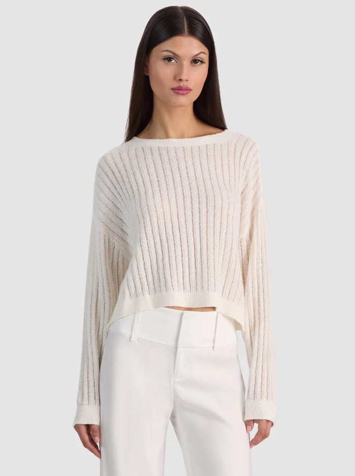 MITCHELL LIGHTWEIGHT PULLOVER | Alice + Olivia