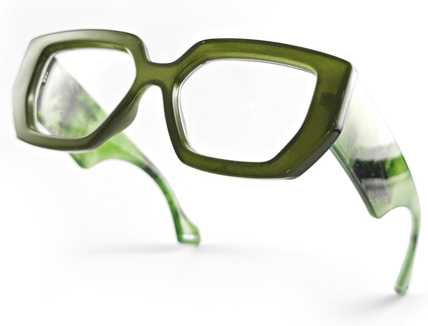 Oversized Square Blue Light Glasses for Women, Large Thick Frame Big Reading Eyewear for Computer... | Amazon (US)