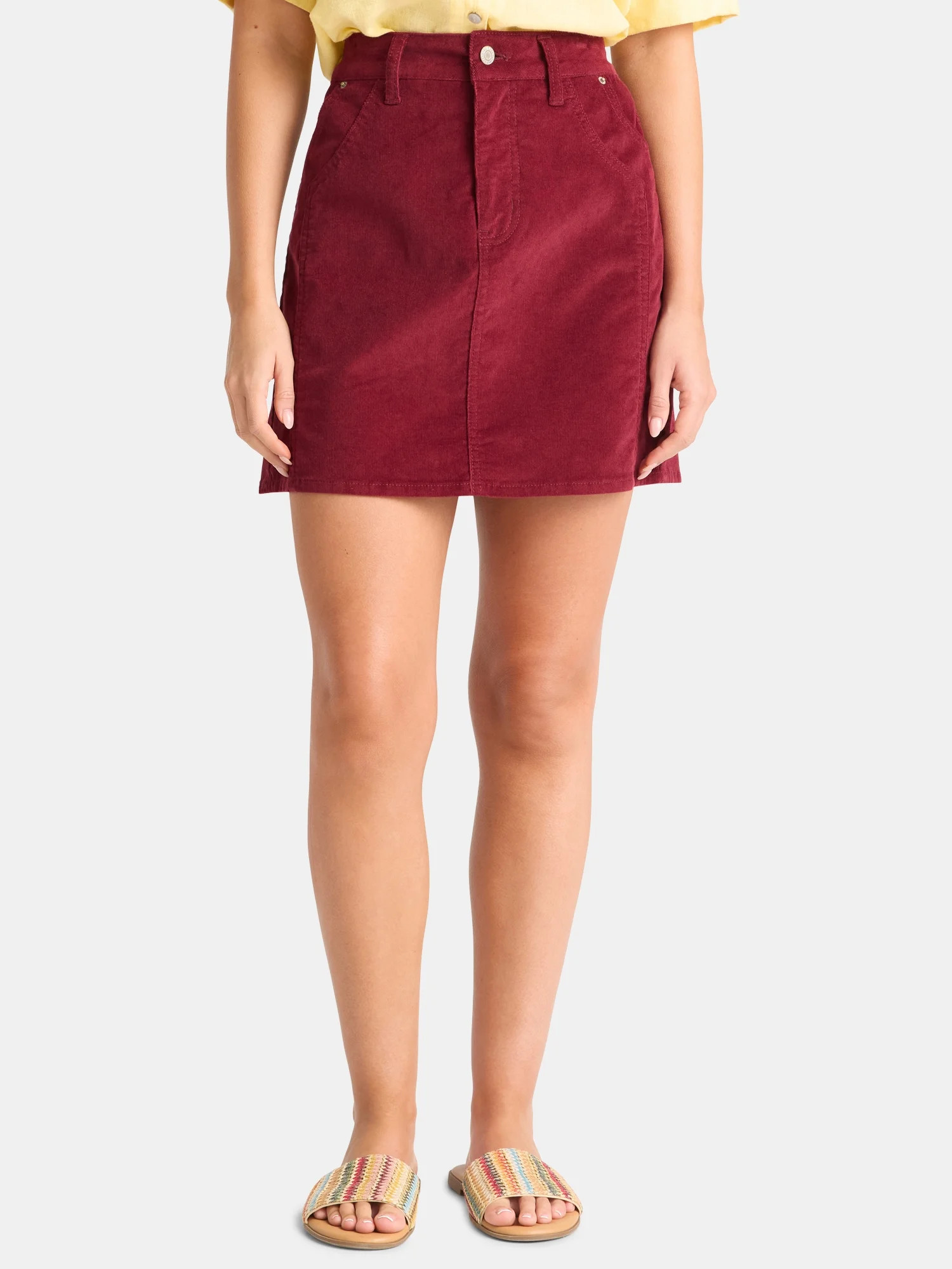 Time and Tru Women's Corduroy Mini Skirt, Sizes 0-20 | Walmart (US)