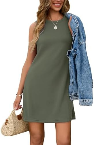 SAMPEEL Dresses for Women 2025 Casual Summer Sundresses Sleeveless Tank Dress Fashion Outfits | Amazon (US)