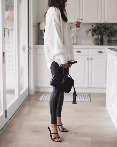 Tunic sweater, faux leather leggings, YSL bag, casual chic #StylinByAylin #Aylin

#LTKstyletip #LTKhome #LTKbeauty