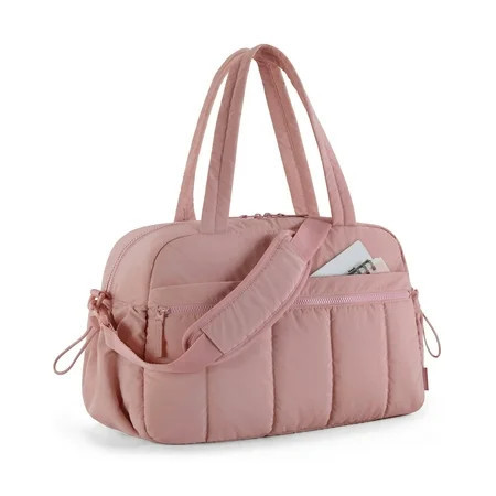 BAGSMART Travel Duffel Bag, Gym Bag for Women with Wet Pocket, Carry on Weekender Bags for Women, Water Resistant Workout Bag Sports Gym, Peach | Walmart (US)