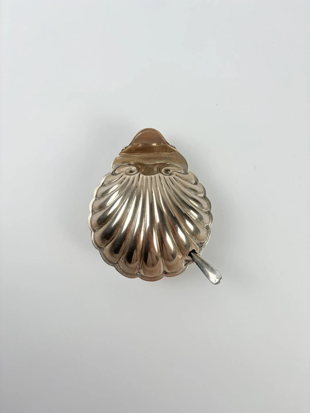 Antique Silver-plated Clam Shell Dish From 1900-1940 With Frosted Glass Insert, Elegant Tableware... | Etsy (US)