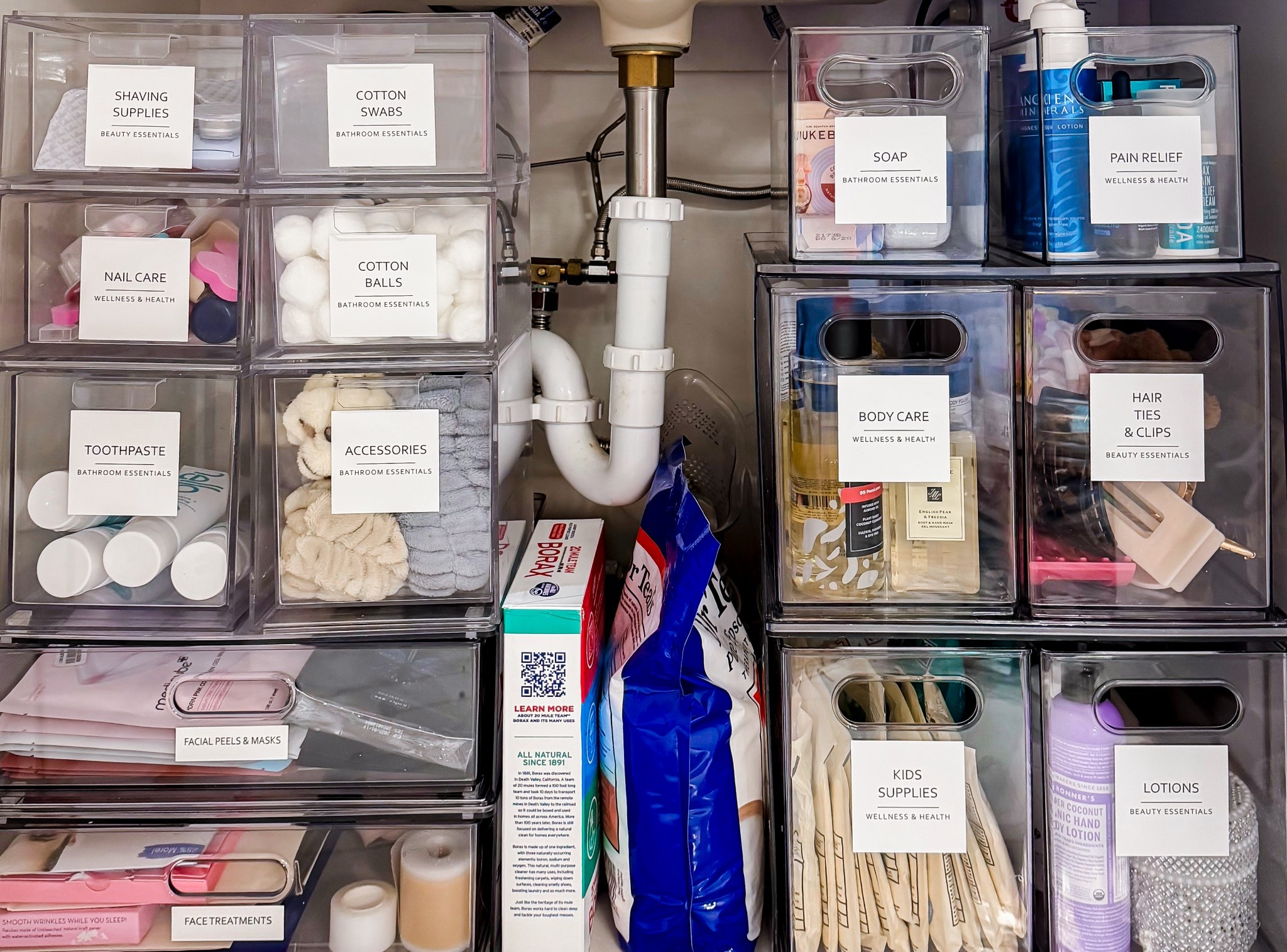 Under bathroom sink organization