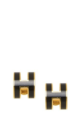 Hermès, Pre-Loved Black "Pop H" Earrings, Black | Amazon (US)
