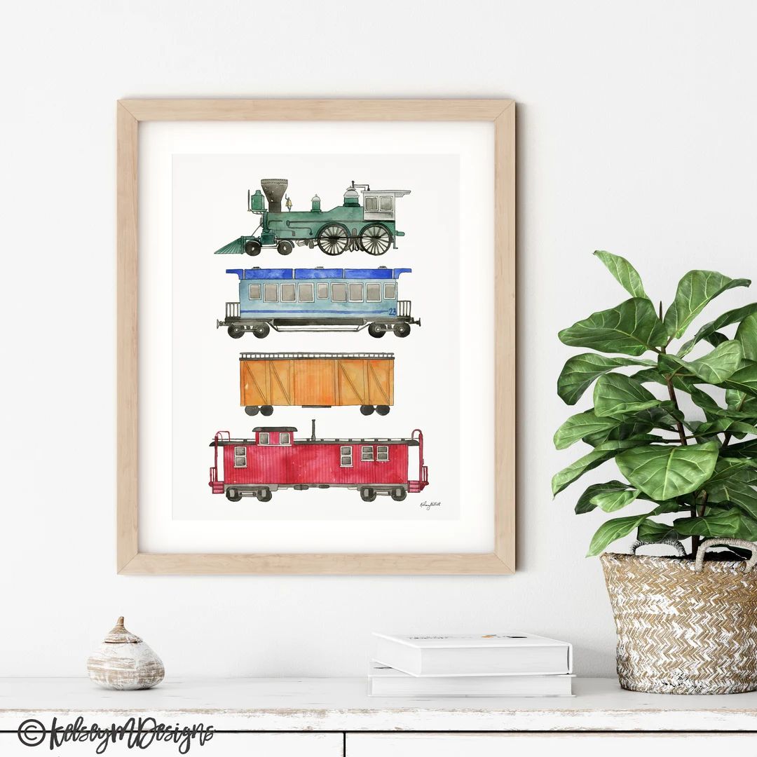 Train Chart Print, Steam Locomotive Train, Transportation Vehicle Wall Art, Train Poster, Train N... | Etsy (US)