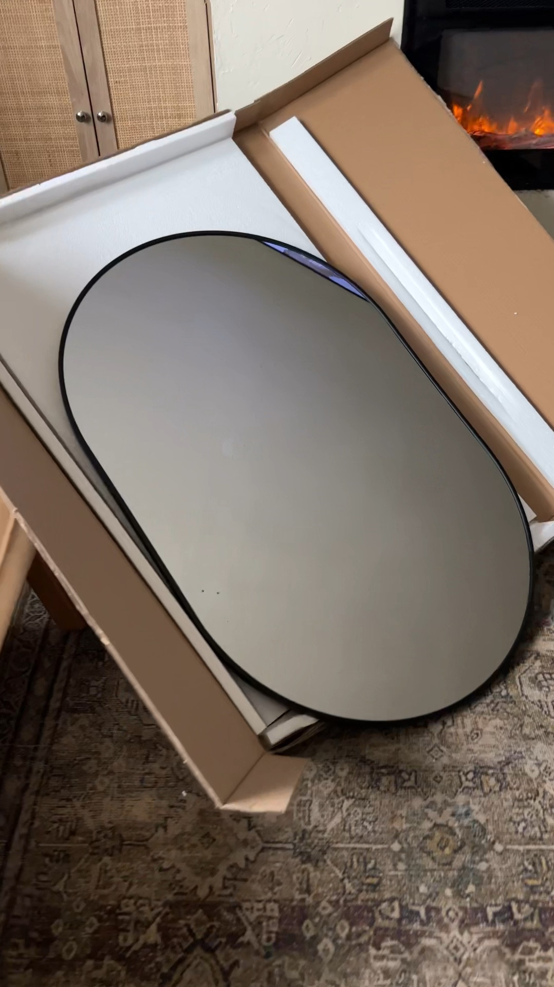 In love with all of these amazon bathroom items. This oval/rounded wall mirror is stunning! I’m glad I ended up going with it becaue I was so undecided. The runner rug is from “Loloi Chris Loves Julia x Polly” I know it may be a little big for the bathroom but I really dont think I will be switching it. I really love how it gives thr bathroom a little pattern, texture and bring in some brightness. Can’t wait to show you guys the final Renter friendly bathroom makeover video! Everything in this video is linked below. 

#LTKfindsunder100 #LTKhome #LTKfindsunder50