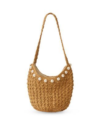 Medium Keli Straw Pearl Hobo Bag | Bloomingdale's (US)