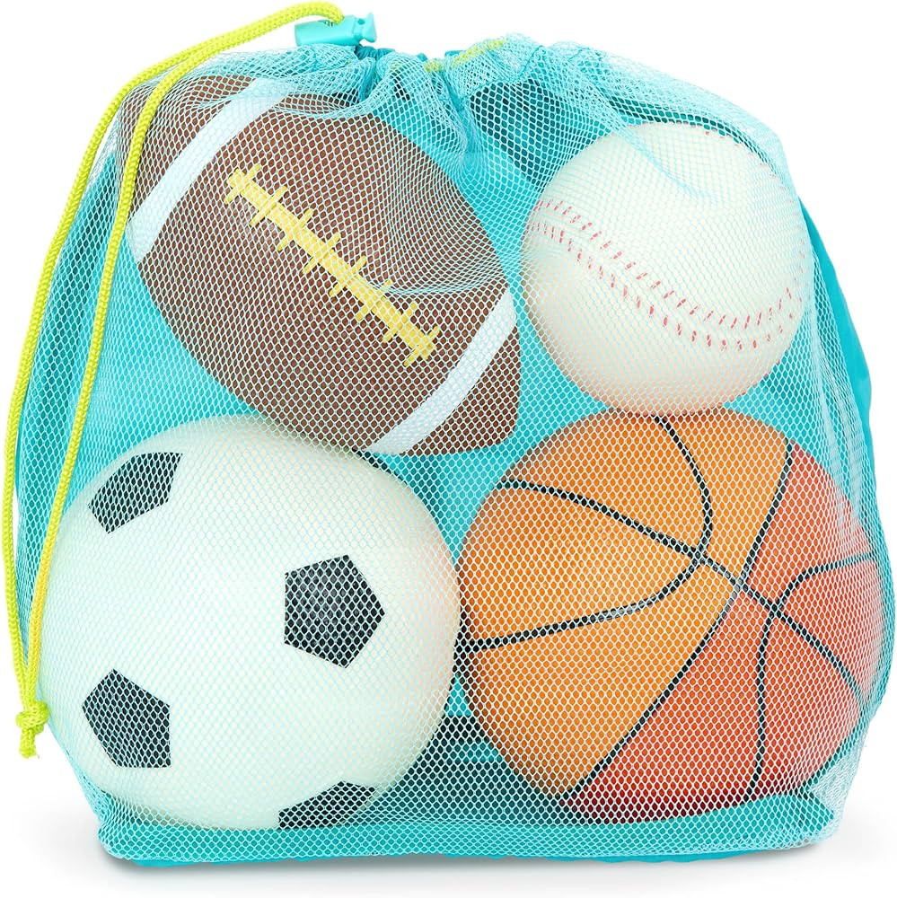 B. toys – Mini Sports Balls - 4Pcs – Baseball, Soccer, Basketball & Rugby Balls – Small Spo... | Amazon (US)