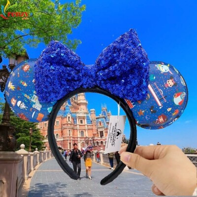 Disney Parks Loungefly Blue Characters Chibi Minnie Mouse Ears Headband❤️ | eBay US