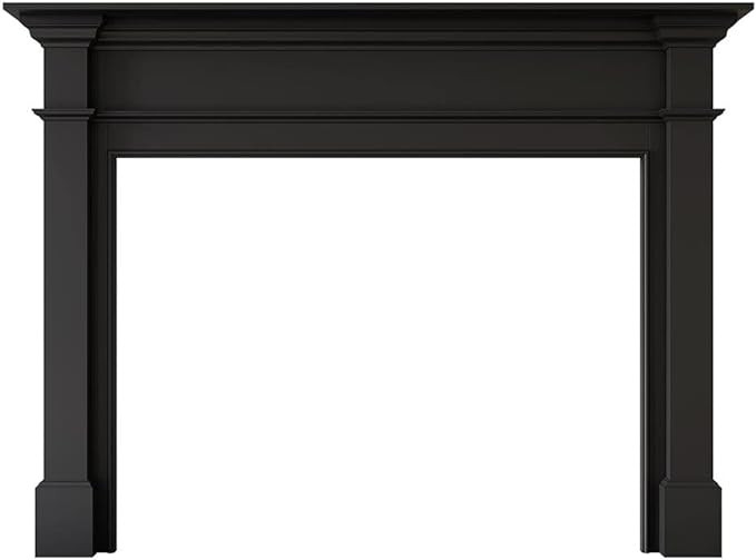 Modern Ember Lakeport Traditional Wood Fireplace Mantel Surround Kit, Black with 48 Inch Opening ... | Amazon (US)