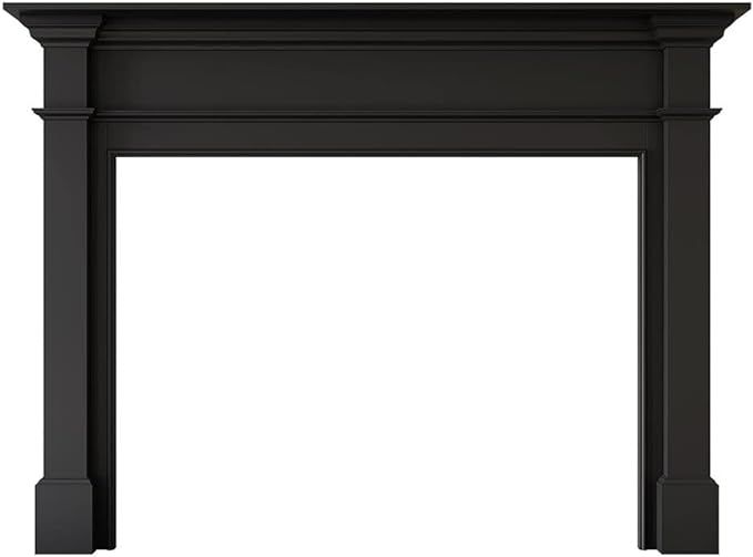 Modern Ember Lakeport Traditional Wood Fireplace Mantel Surround Kit, Black with 48 Inch Opening ... | Amazon (US)