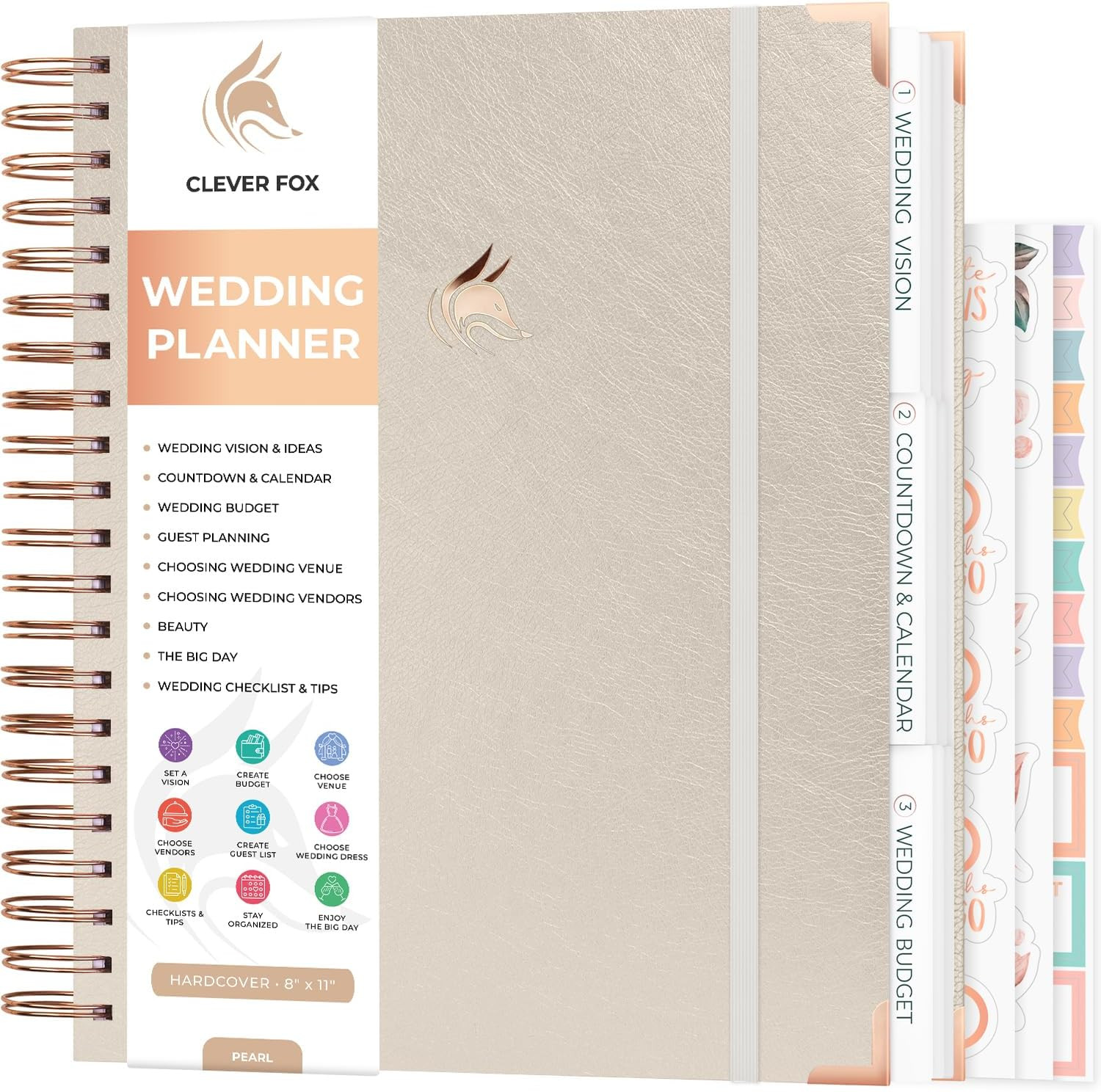 Clever Fox Wedding Planner – Notebook Organizer for Bride – Wedding Planning Binder Book with... | Amazon (US)