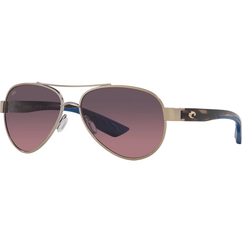 Costa Women’s Loreto Aviator Sunglasses Gold/Pink - Case Sunglasses at Academy Sports | Academy Sports + Outdoors