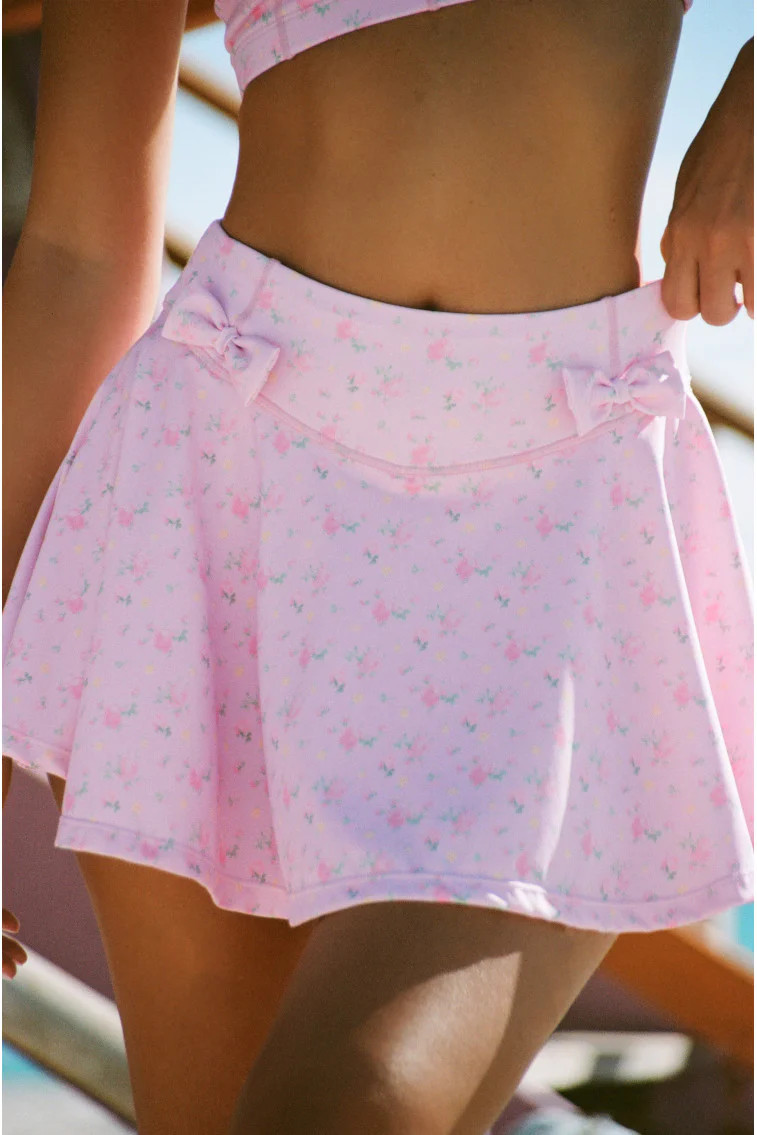 Corene Floral Active Skort | LoveShackFancy