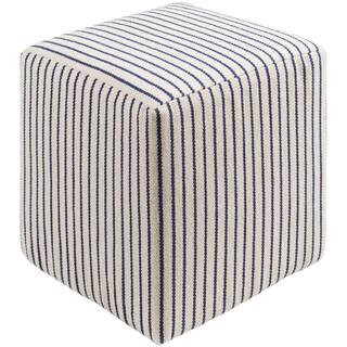 Gerhard Navy Accent Pouf Ottoman | The Home Depot