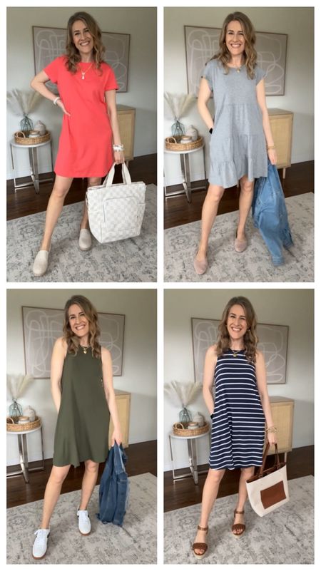 Walmart spring summer dresses $10-$12! I wear these all summer. Fit true to size. More colors available. #walmartfashion 

#LTKfindsunder50 #LTKfindsunder100 #LTKover40