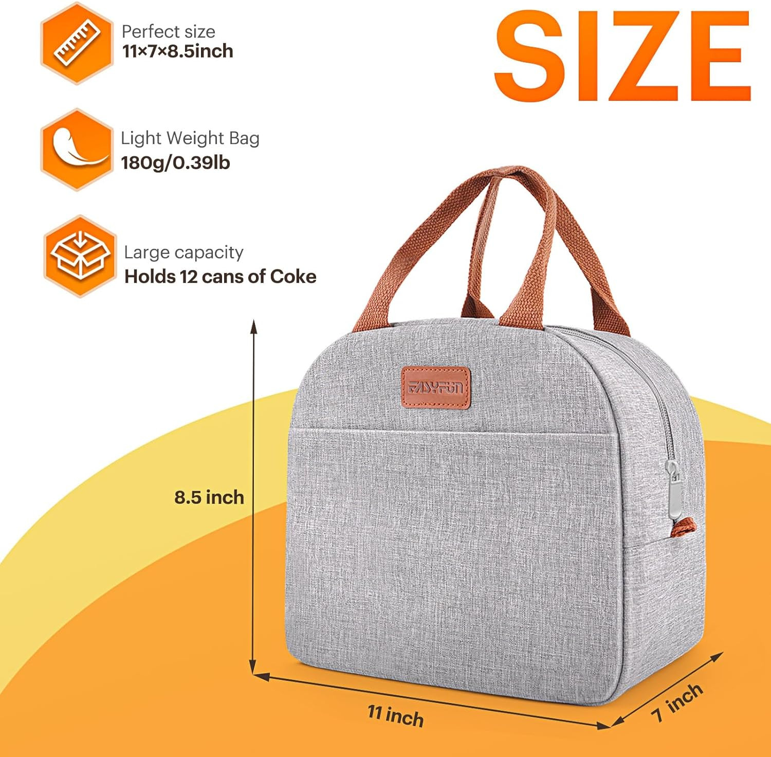 Lunch Bag for Women & Men Adult Insulated Lunch Box, Small Leakproof Cooler Food Lunch Containers... | Amazon (US)