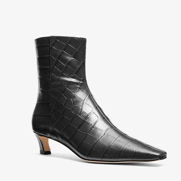 New in Box MICHAEL Michael Kors Cosmo Croc-Embossed Leather Ankle Boot Classic | Poshmark
