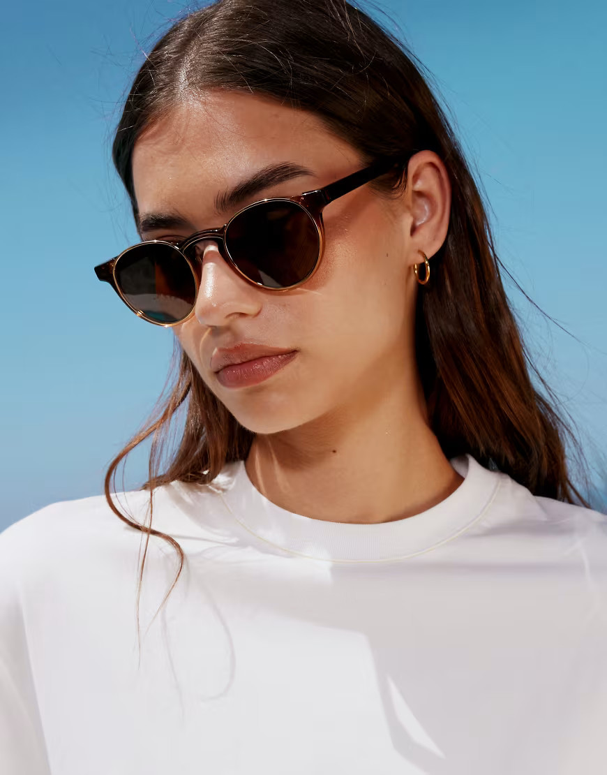 Jimmy Fairly The E-001 round sunglasses in brown | ASOS (Global)